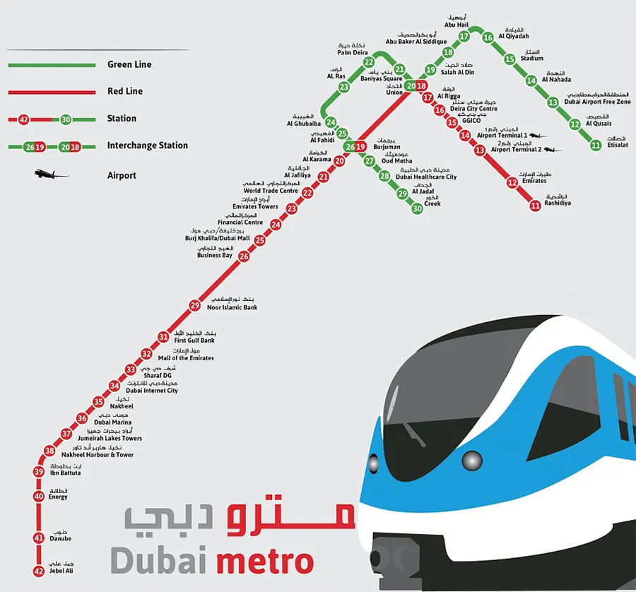 نقشه متروی دبی