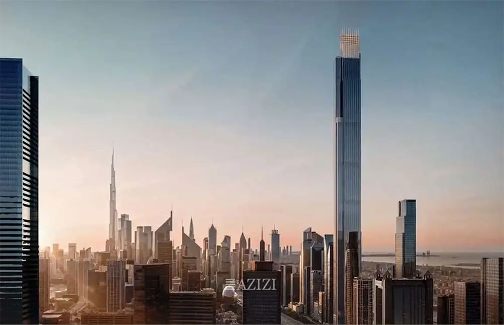 برج عزیزی دبی دومین آسمانخراش بلند جهان